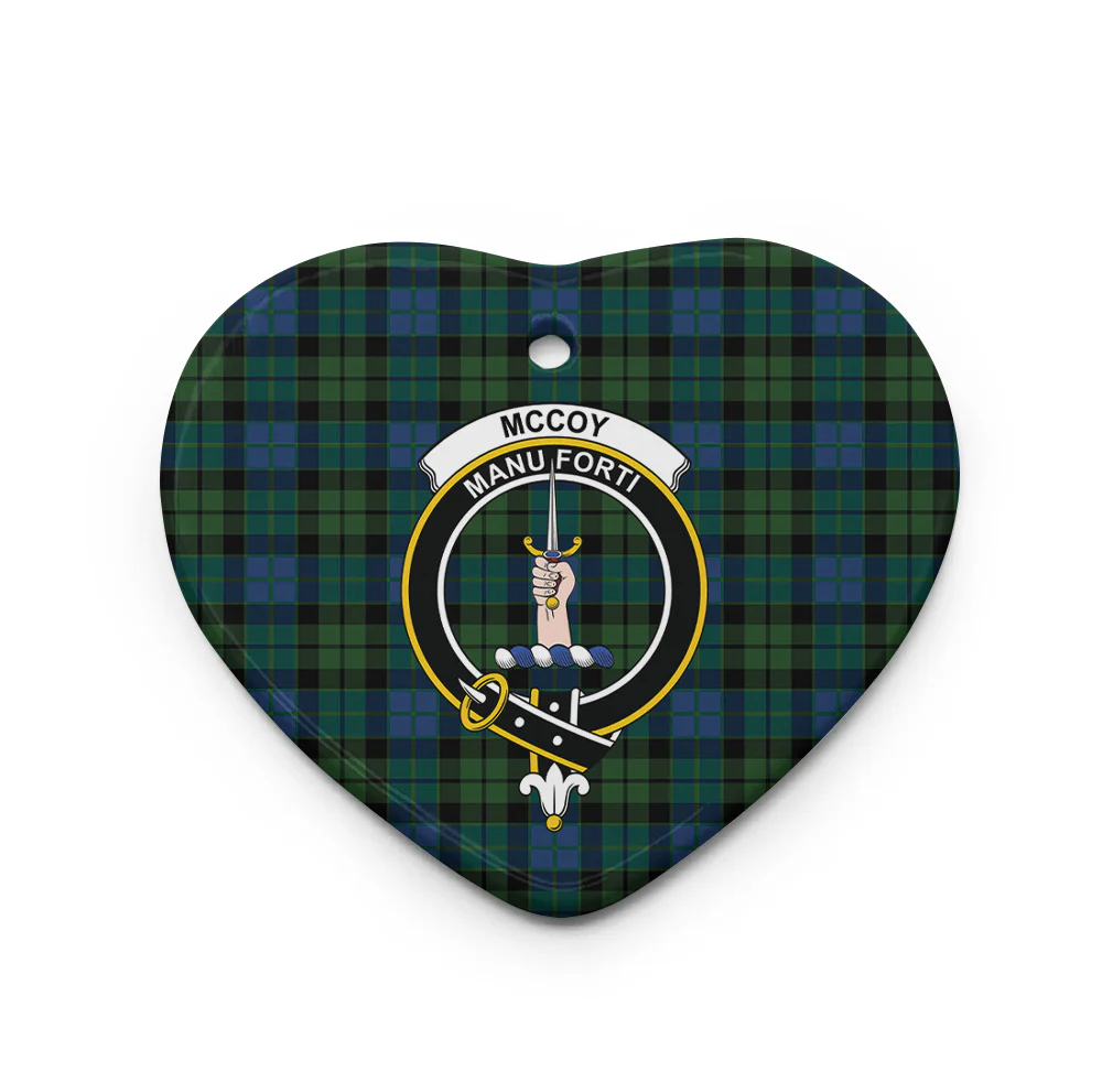 Scottish McCoy Clan Badge Tartan Ceramic Ornament - Image 3