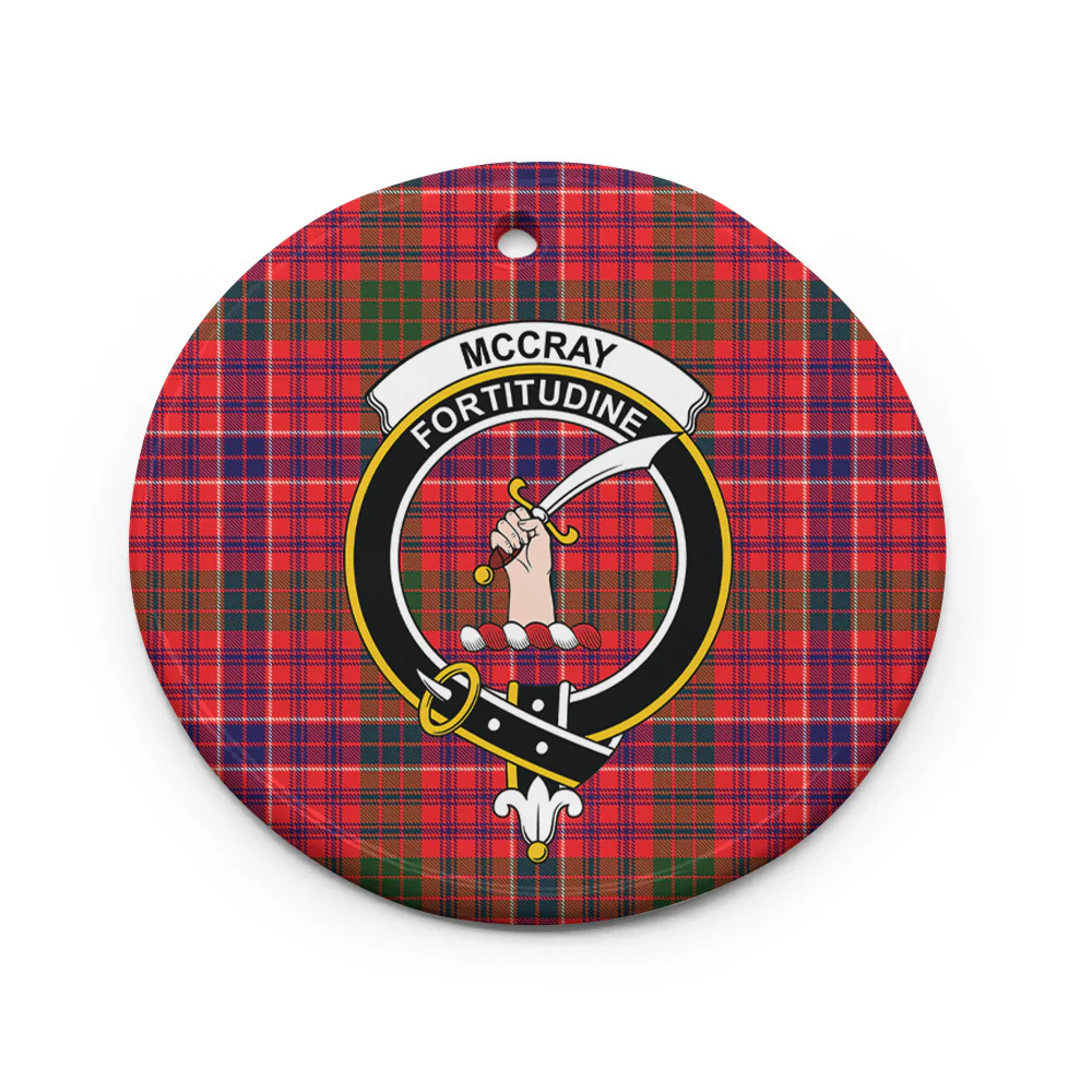 Scottish McCray Clan Badge Tartan Ceramic Ornament - Image 2