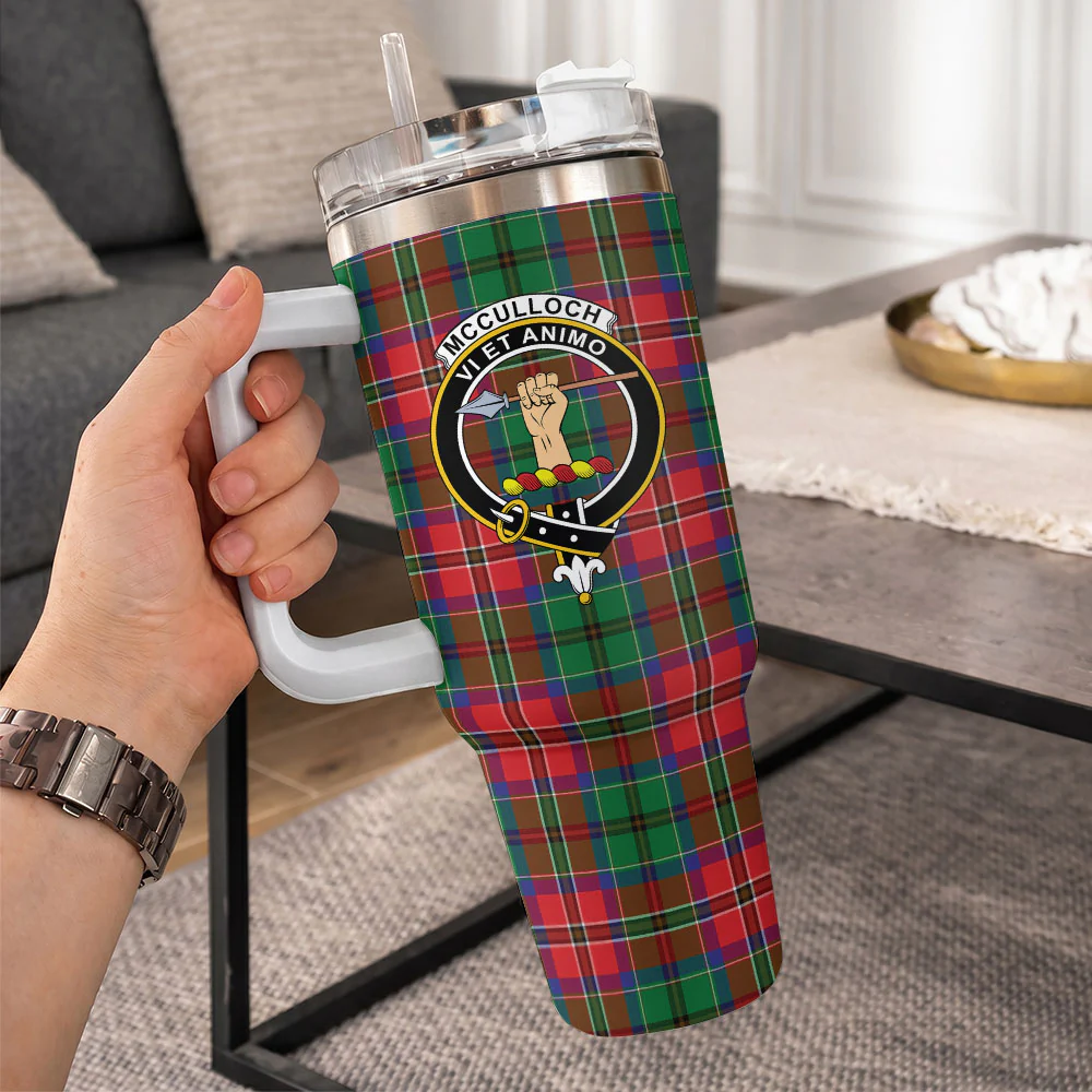 Scottish McCulloch Clan Badge Tartan 40oz Tumbler - Image 10