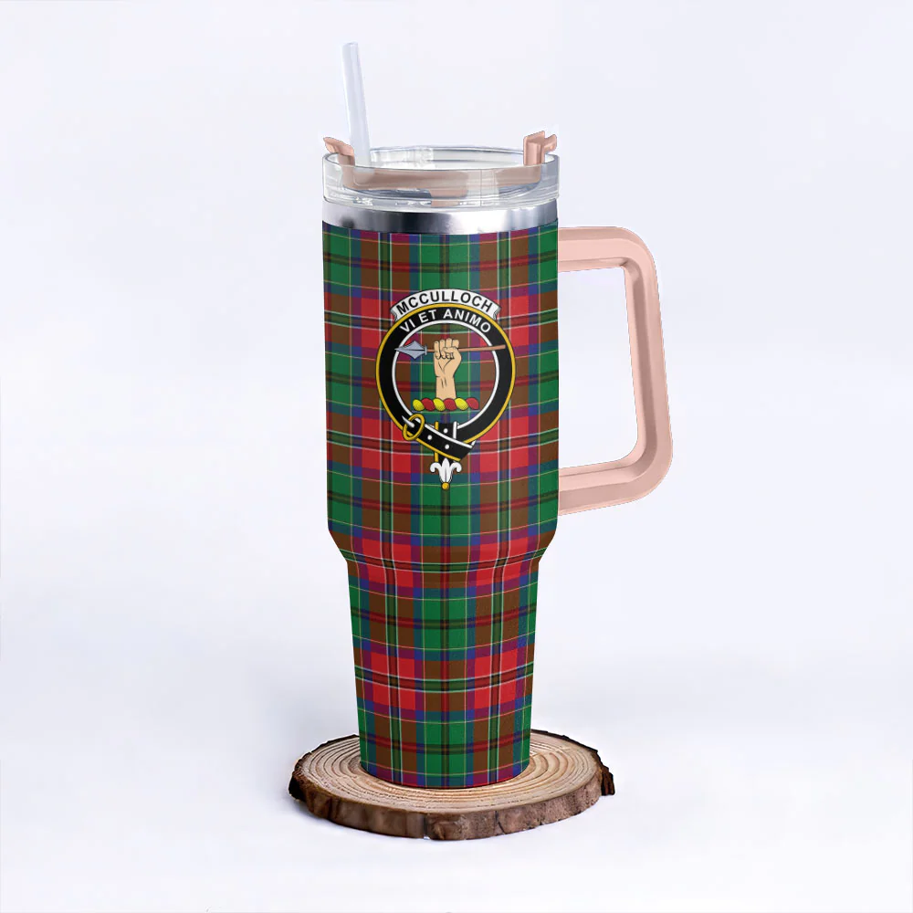 Scottish McCulloch Clan Badge Tartan 40oz Tumbler - Image 4