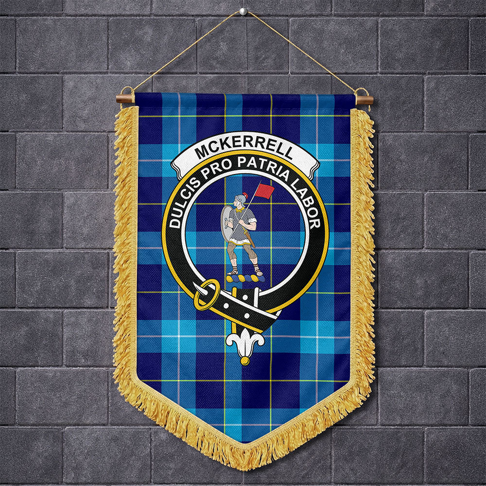 Scottish McKerrell Clan Badge Tartan Wall Hanging Banner