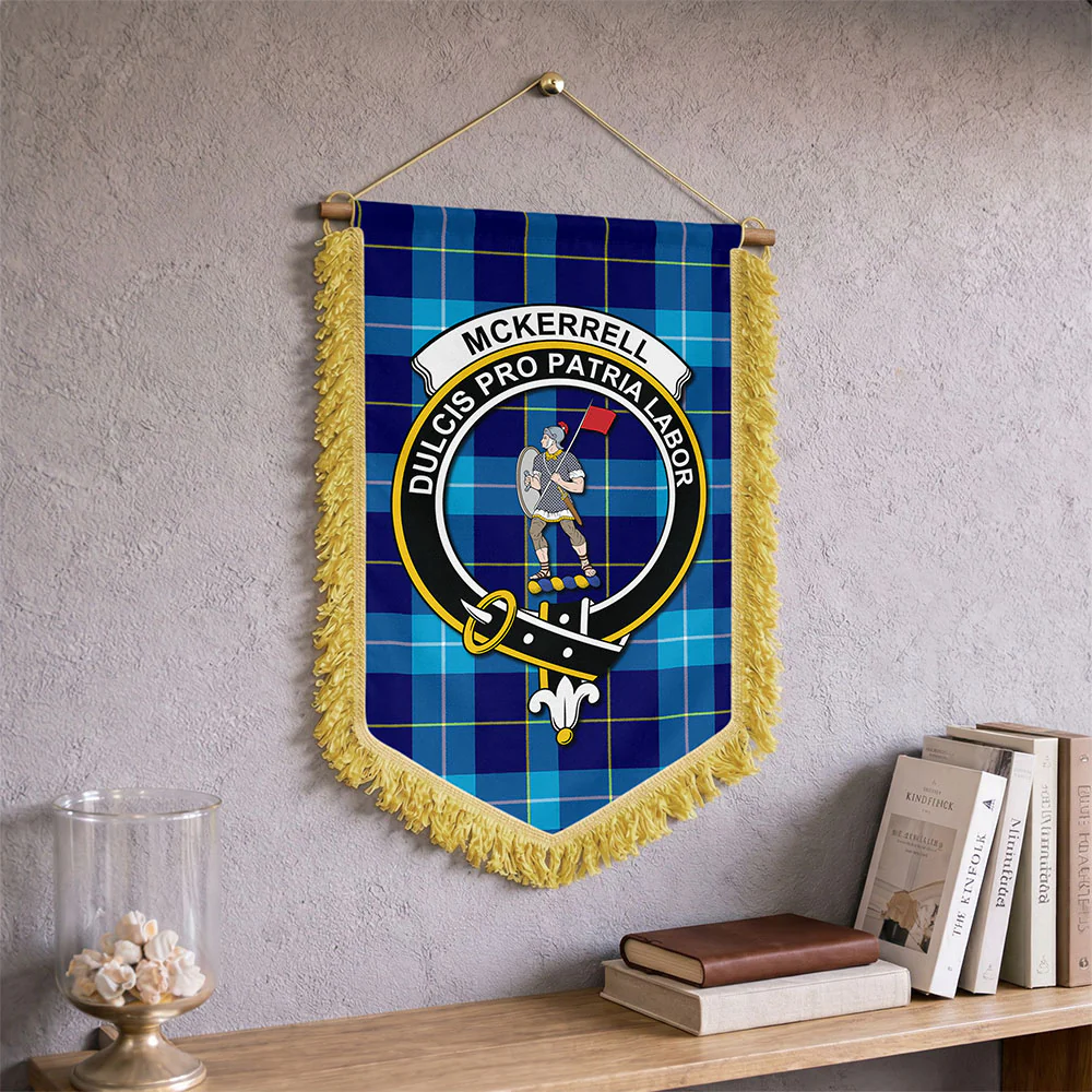 Scottish McKerrell Clan Badge Tartan Wall Hanging Banner - Image 2