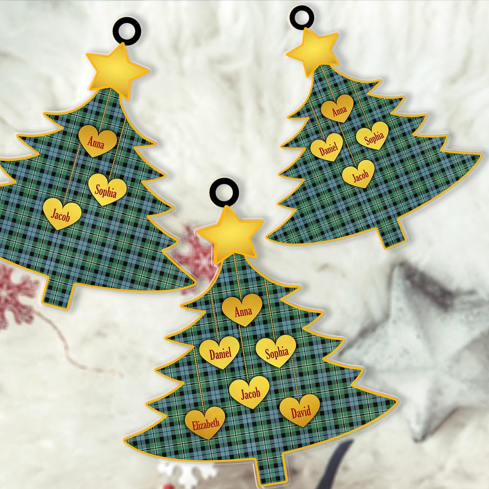 Scottish Melville Tartan Ornament Custom Family Christmas Tree - Image 2