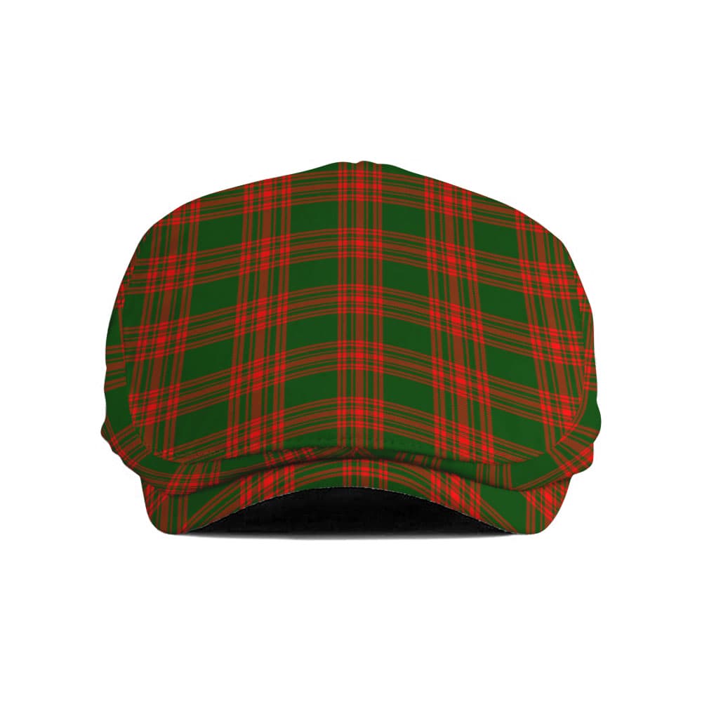 Scottish Menzies Green Modern Tartan Flat Cap