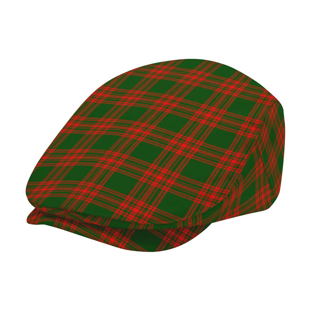 Scottish Menzies Green Modern Tartan Flat Cap - Image 2