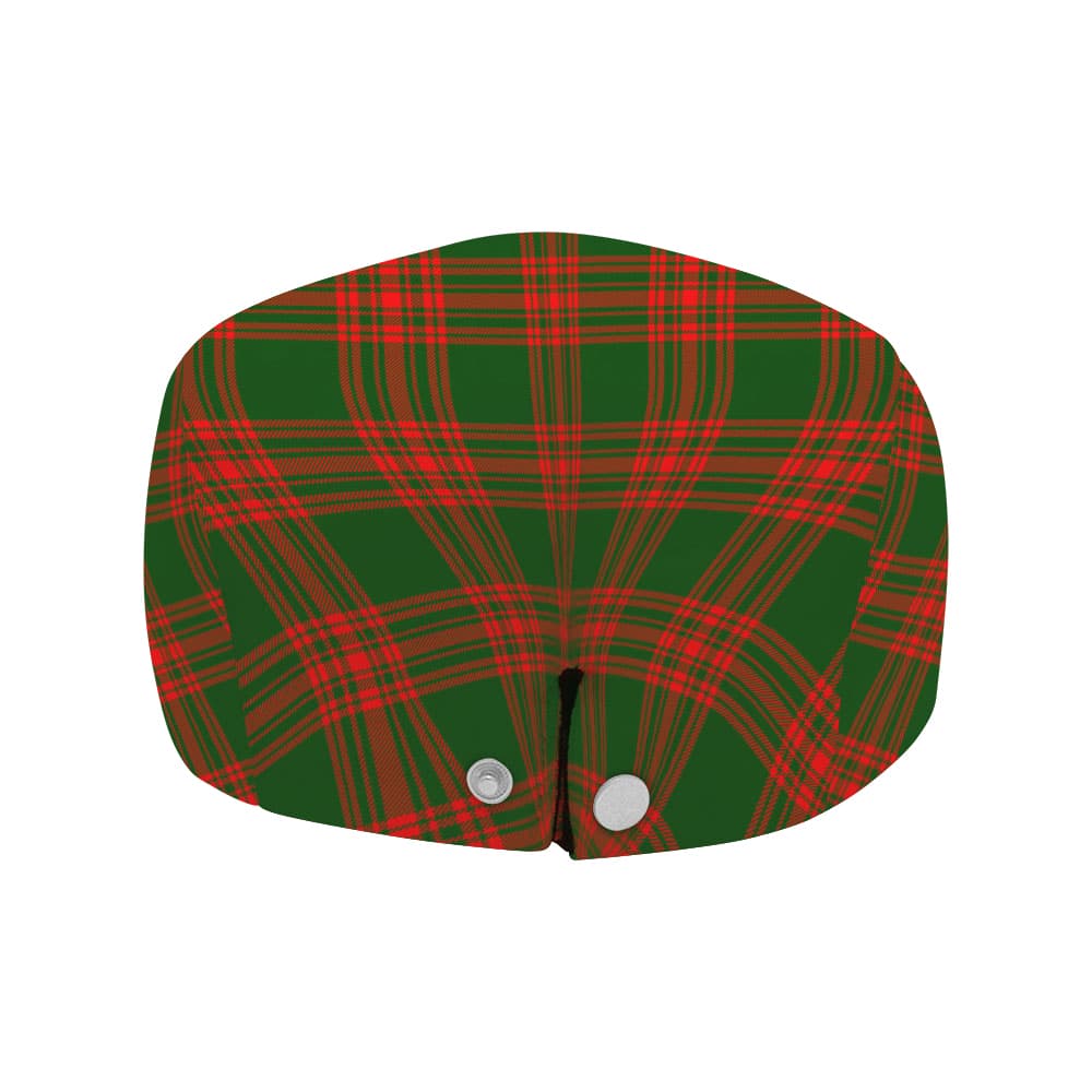 Scottish Menzies Green Modern Tartan Flat Cap - Image 4