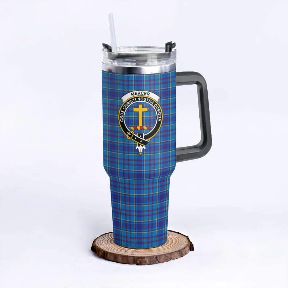 Scottish Mercer Modern Clan Badge Tartan 40oz Tumbler - Image 6