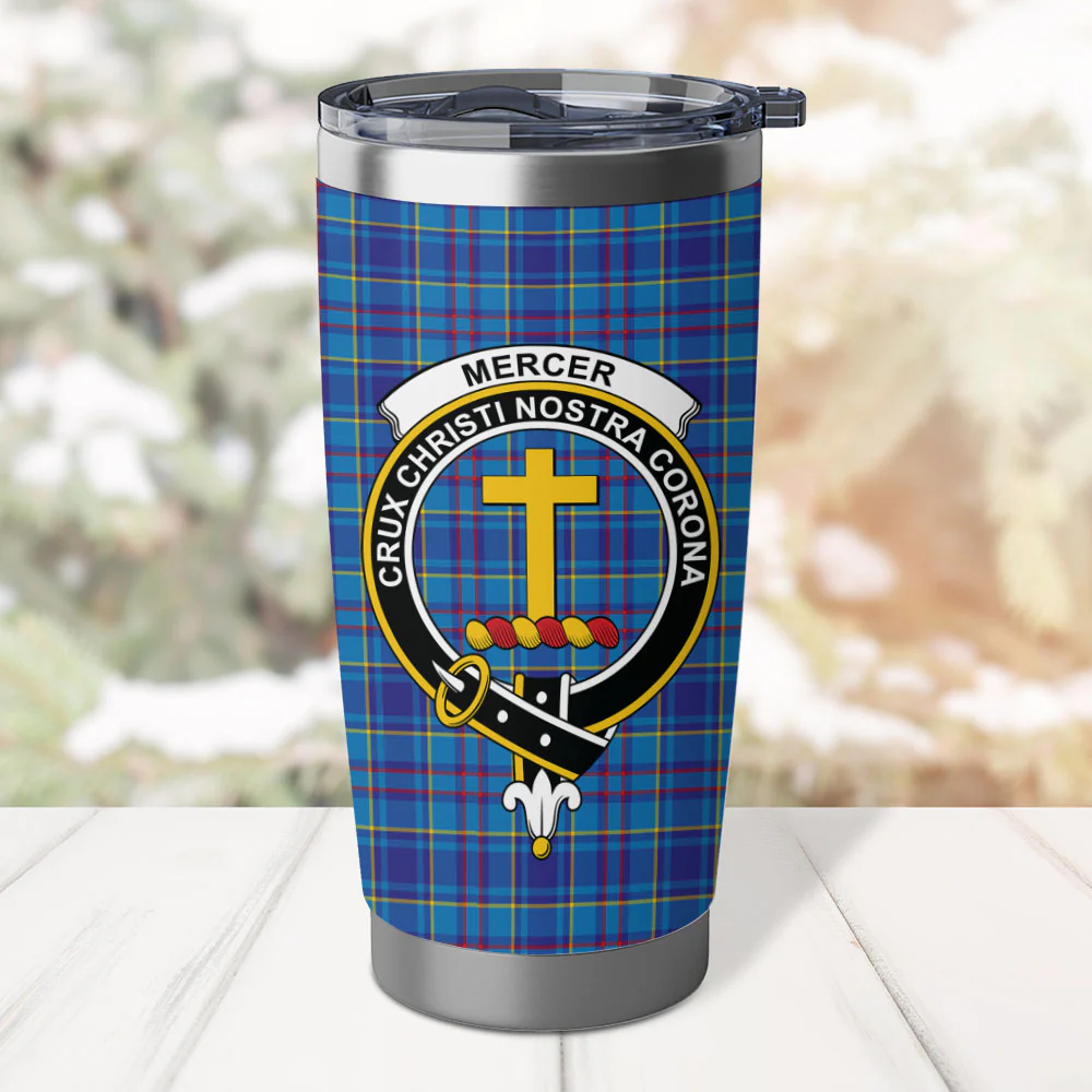 Scottish Mercer Modern Clan Badge Tartan Tumbler - Image 2