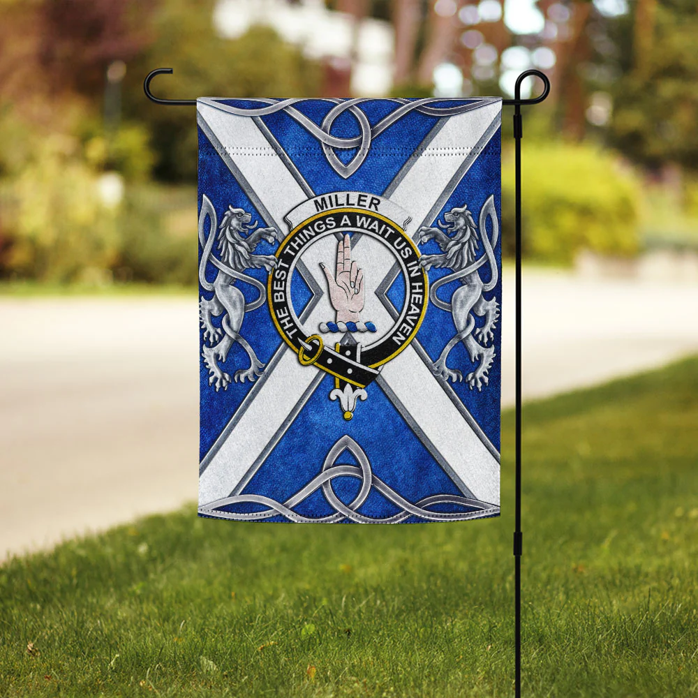 Scottish Miller Clan Badge Garden Flag Silver Rampant Lion Emblem - Image 3