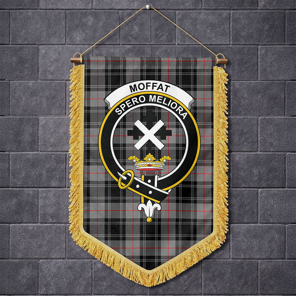 Scottish Moffat Modern Clan Badge Tartan Wall Hanging Banner