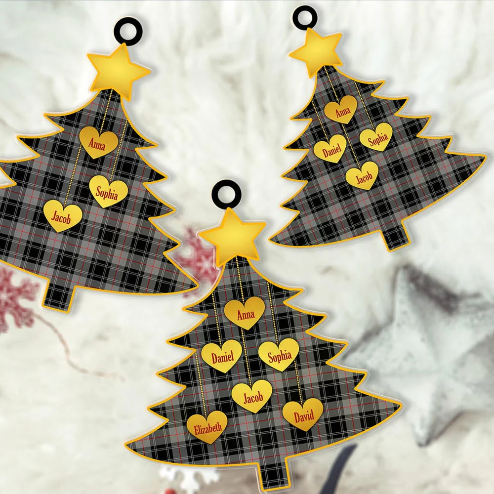 Scottish Moffat Modern Tartan Ornament Custom Family Christmas Tree - Image 2