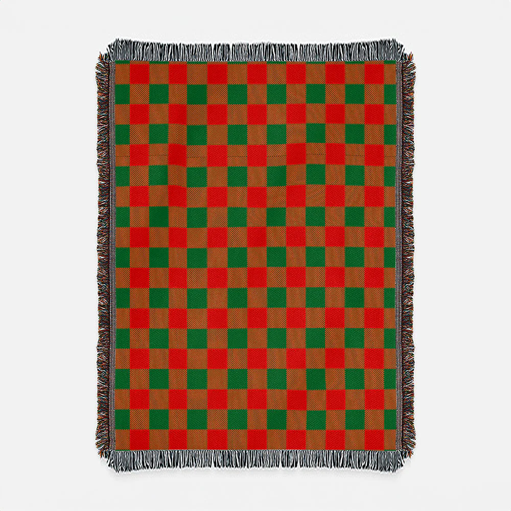 Scottish Moncrieffe Clan Badge Tartan Woven Blanket