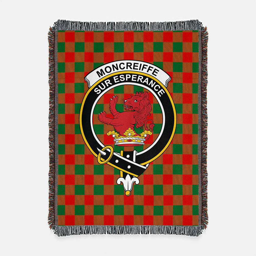 Scottish Moncrieffe Clan Badge Tartan Woven Blanket - Image 2