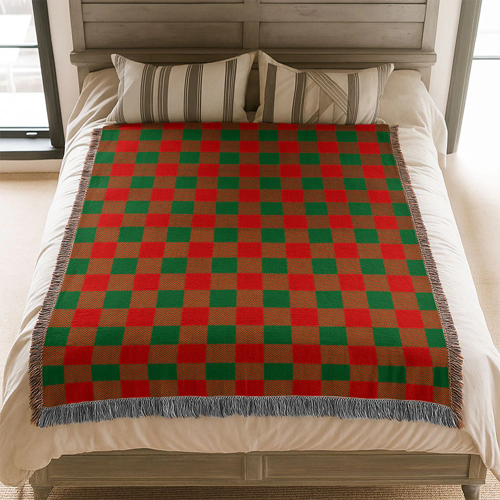 Scottish Moncrieffe Clan Badge Tartan Woven Blanket - Image 3