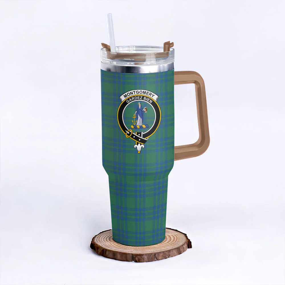 Scottish Montgomery Ancient Clan Badge Tartan 40oz Tumbler - Image 9