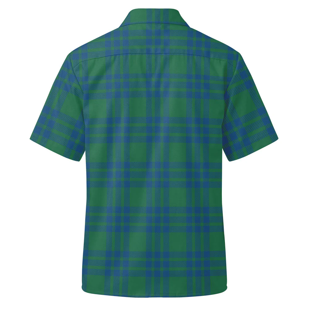 Scottish Montgomery Ancient Clan Badge Tartan Short Sleeve Work Shirt - Image 3
