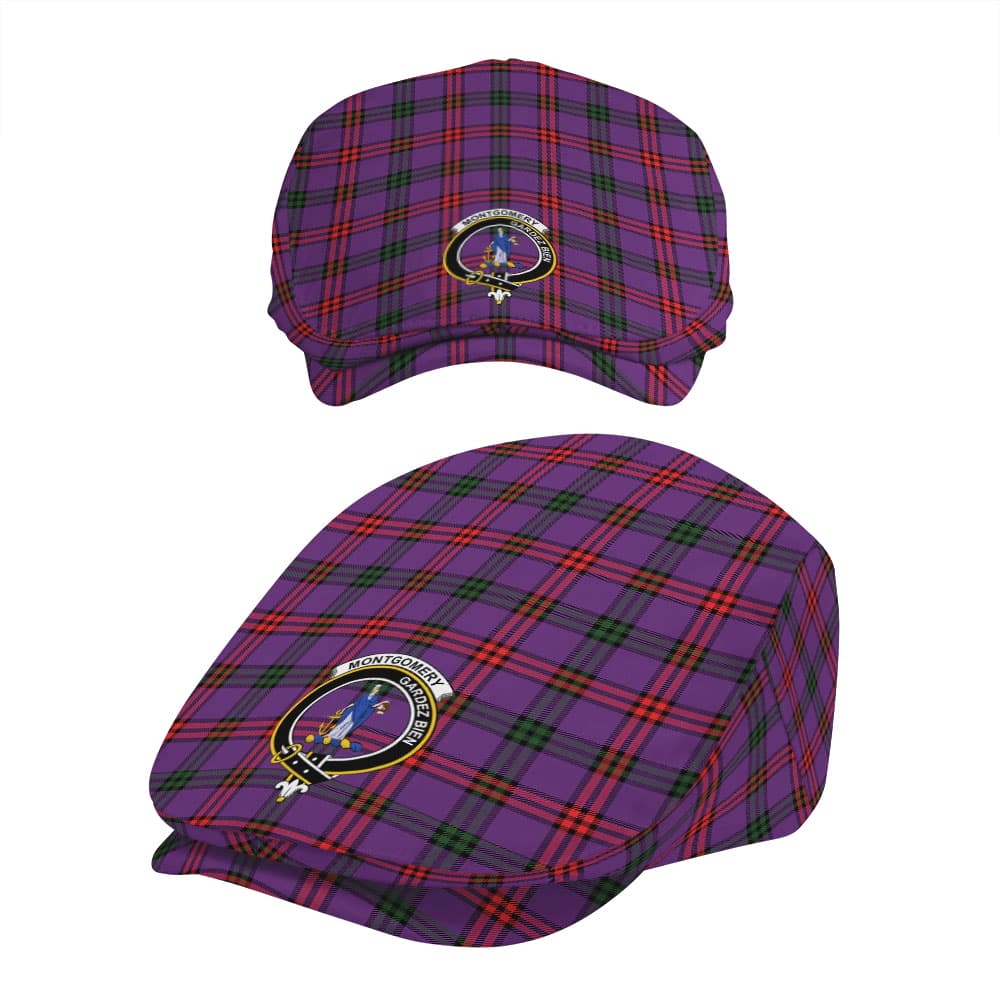 Scottish Montgomery Clan Badge Tartan Flat Cap - Image 5