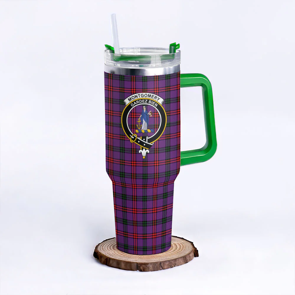 Scottish Montgomery Modern Clan Badge Tartan 40oz Tumbler - Image 8