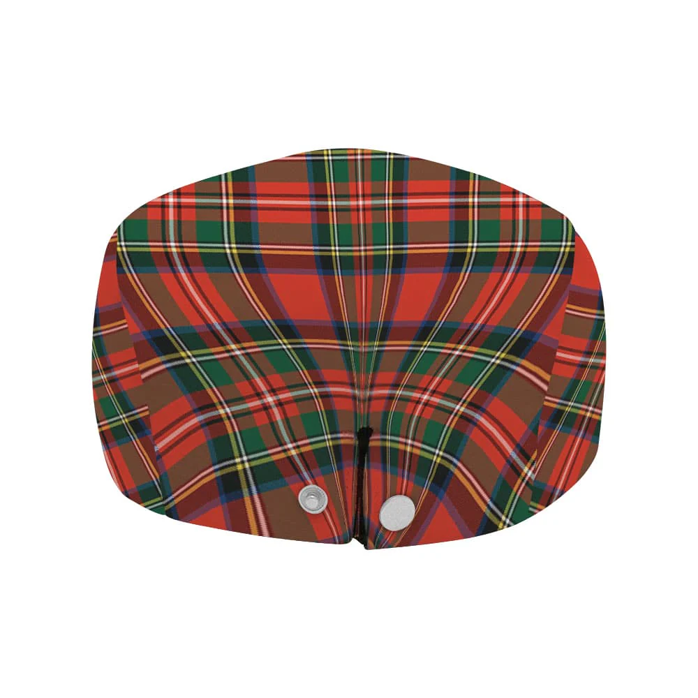 Scottish Monypenny Clan Badge Tartan Flat Cap - Image 4