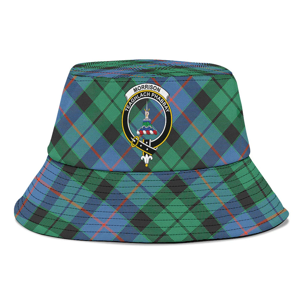 Scottish Morrison Ancient Clan Badge Tartan Bucket Hat - Image 2