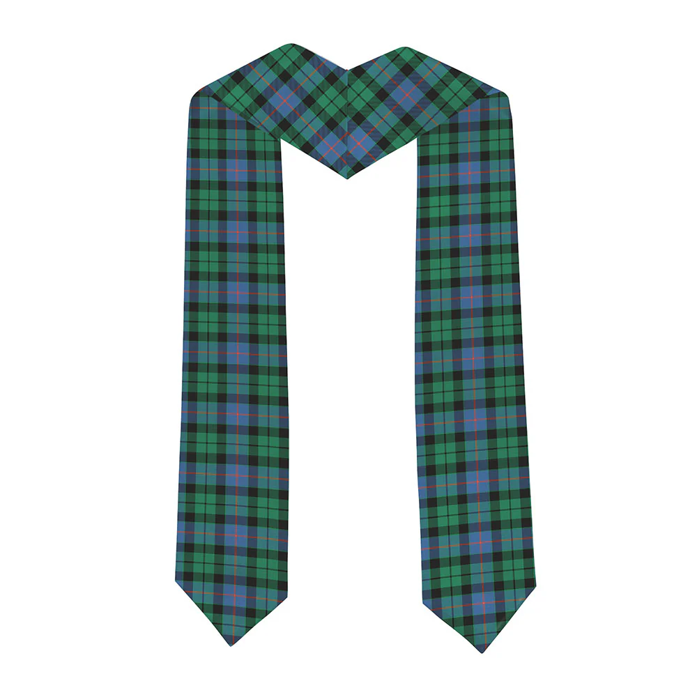 Scottish Morrison Ancient Clan Badge Tartan Graduation Stole Black Gold Honor - Image 2