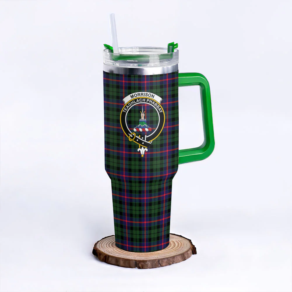 Scottish Morrison Modern Clan Badge Tartan 40oz Tumbler - Image 8