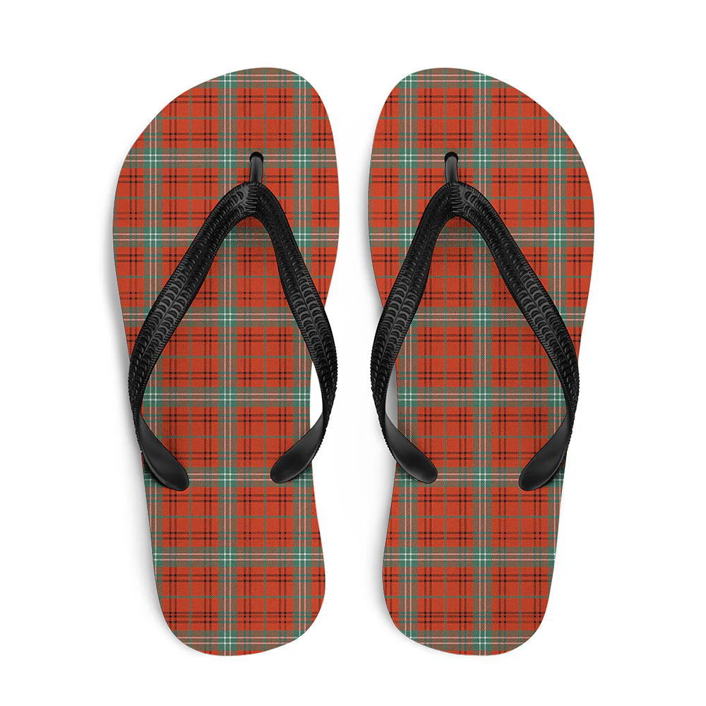 Scottish Morrison Red Ancient Clan Badge Tartan Flip Flops