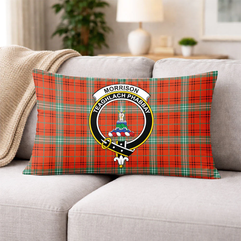 Scottish Morrison Red Ancient Clan Badge Tartan Pillow Case - Image 3