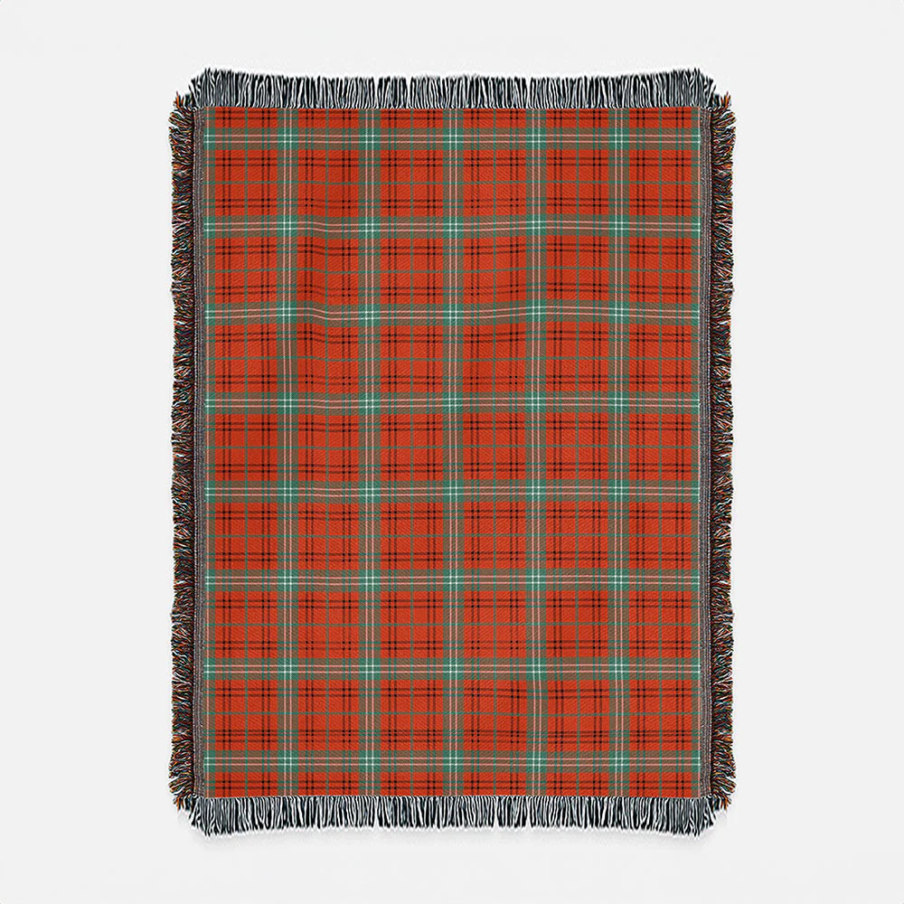 Scottish Morrison Red Ancient Clan Badge Tartan Woven Blanket