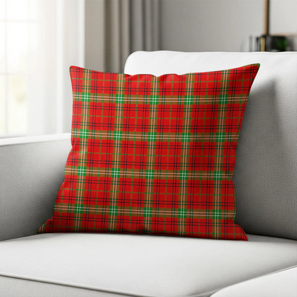 Scottish Morrison Red Modern Clan Badge Tartan Pillow Case