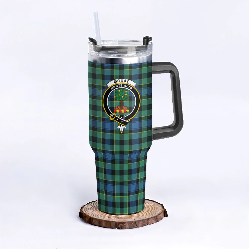 Scottish Mouat Clan Badge Tartan 40oz Tumbler - Image 3