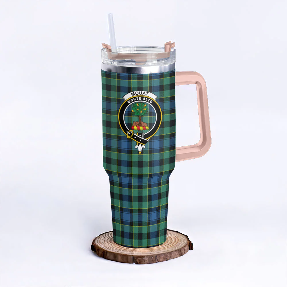 Scottish Mouat Clan Badge Tartan 40oz Tumbler - Image 4