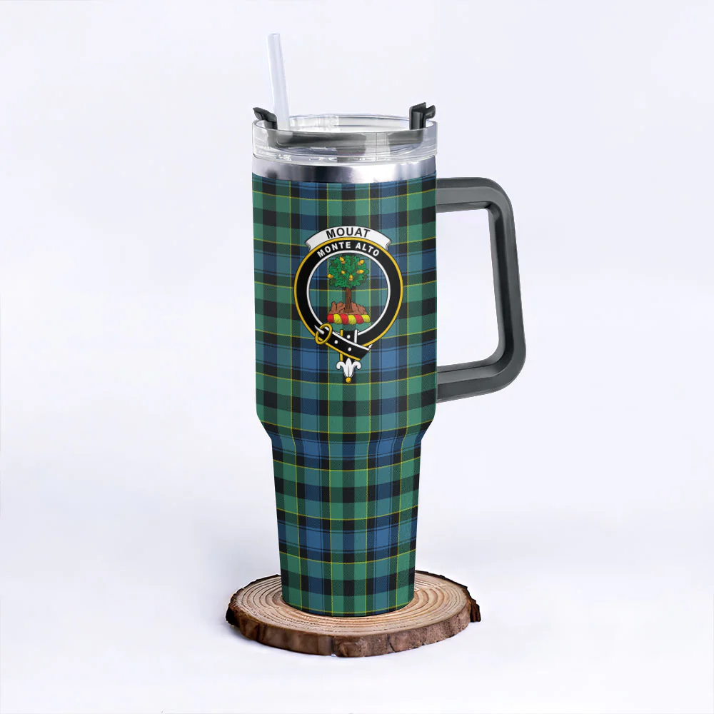 Scottish Mouat Clan Badge Tartan 40oz Tumbler - Image 6
