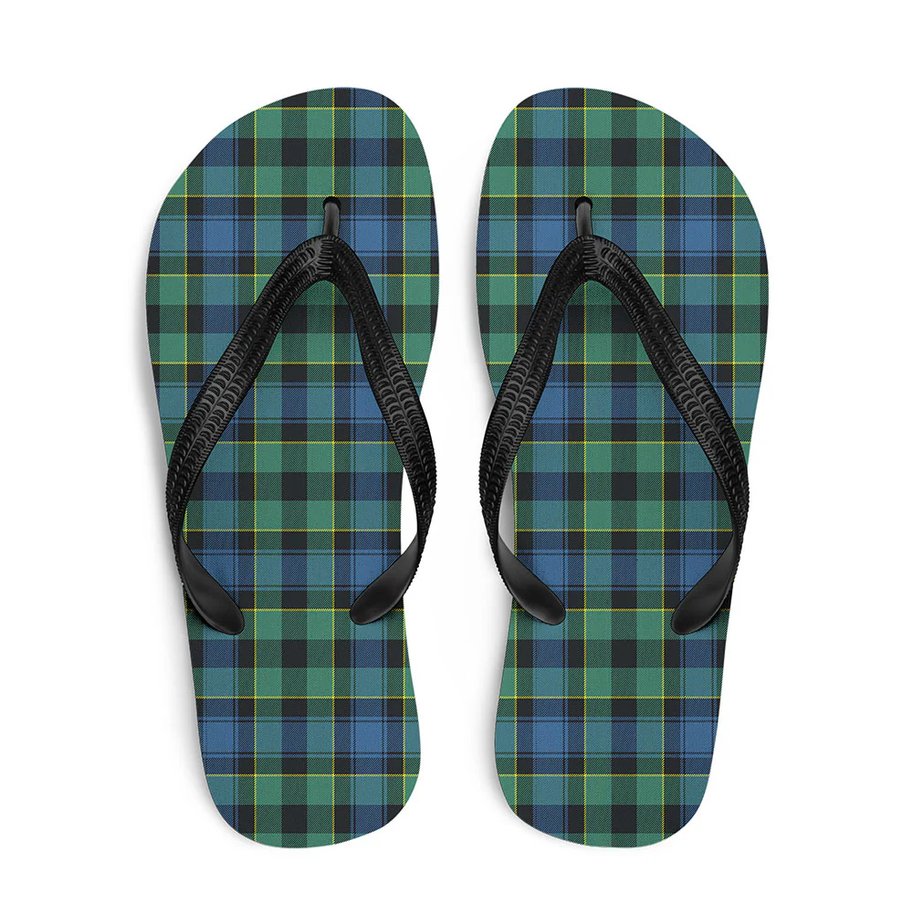Scottish Mouat Clan Badge Tartan Flip Flops
