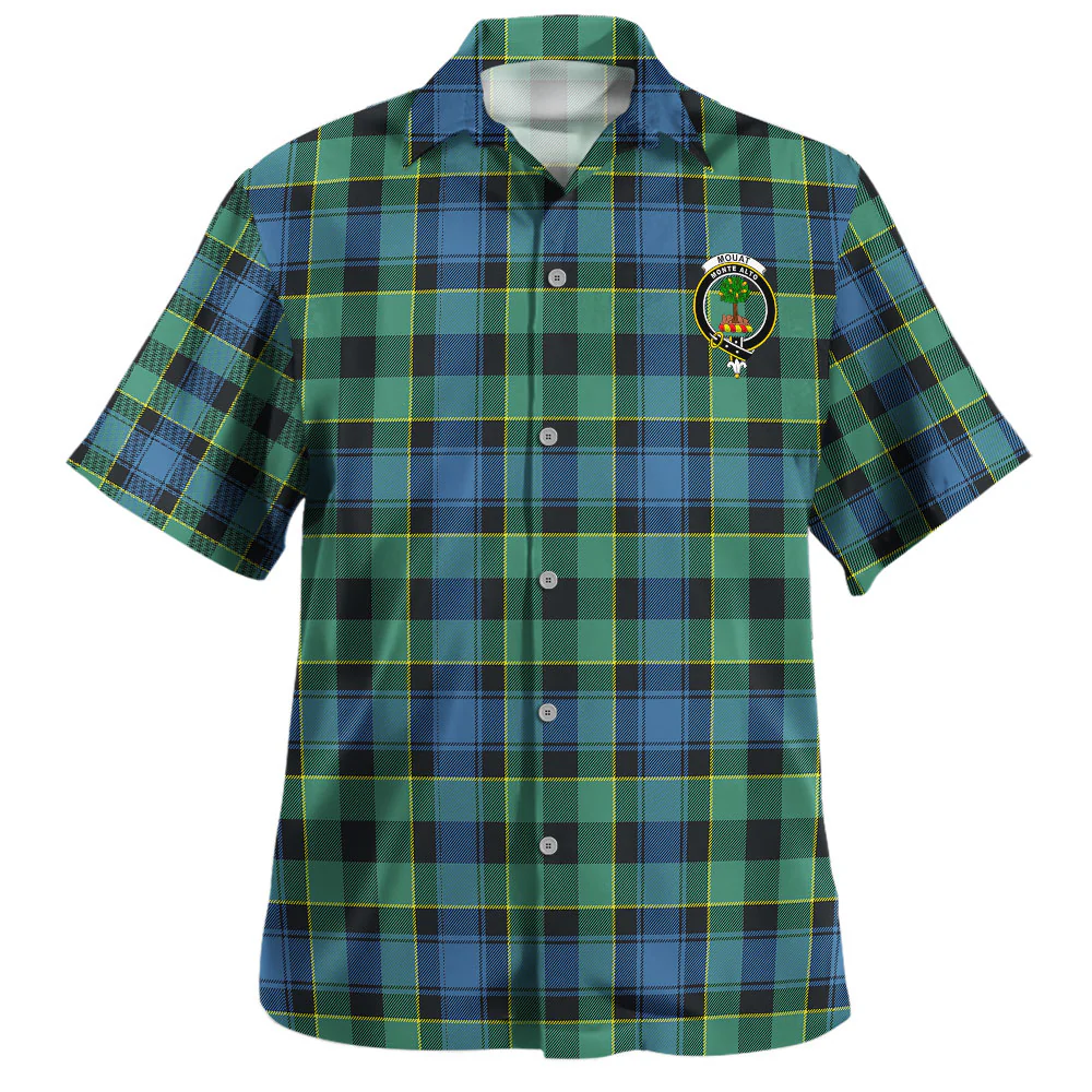 Scottish Mouat Clan Badge Tartan Hawaiian Shirt - Image 2