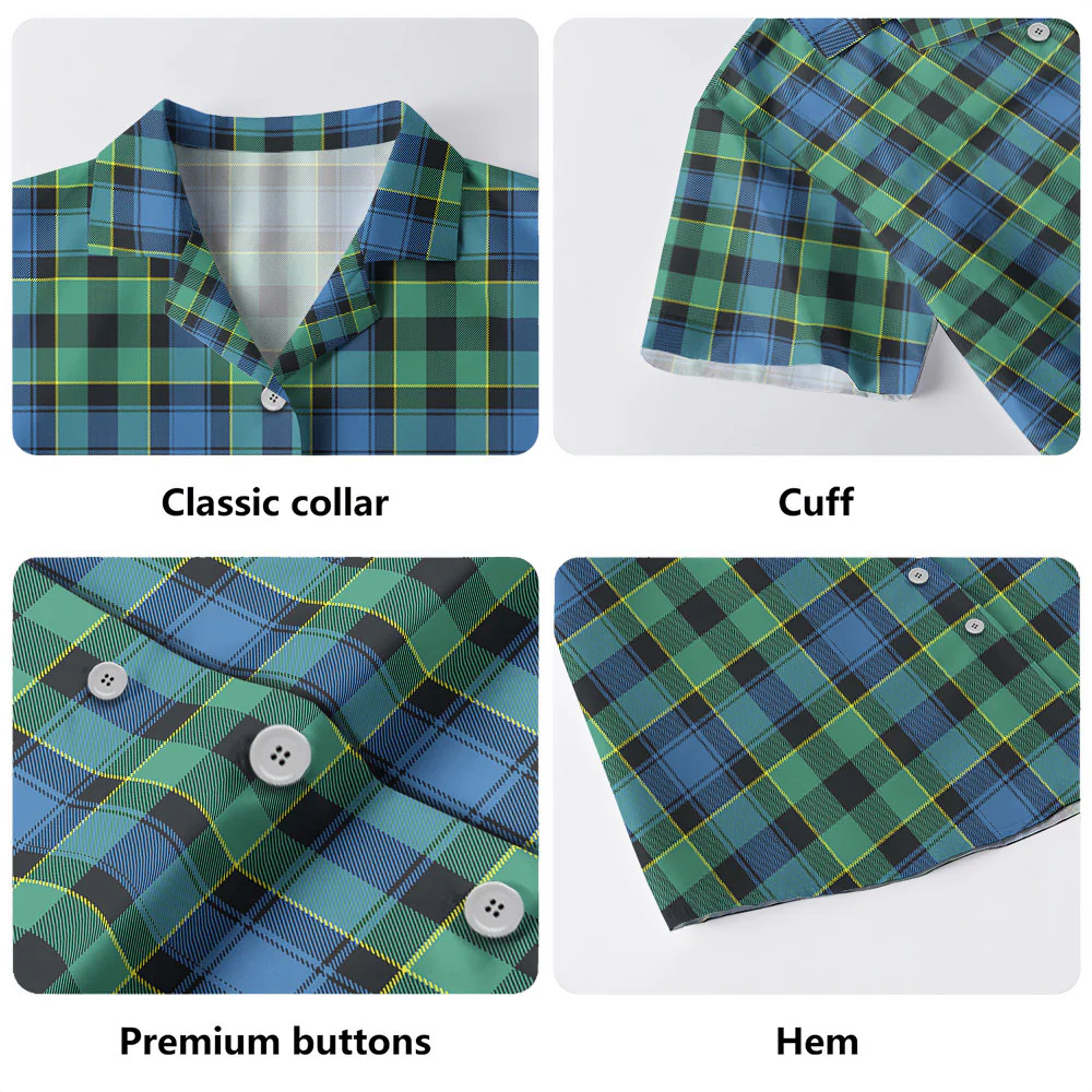 Scottish Mouat Clan Badge Tartan Hawaiian Shirt - Image 4