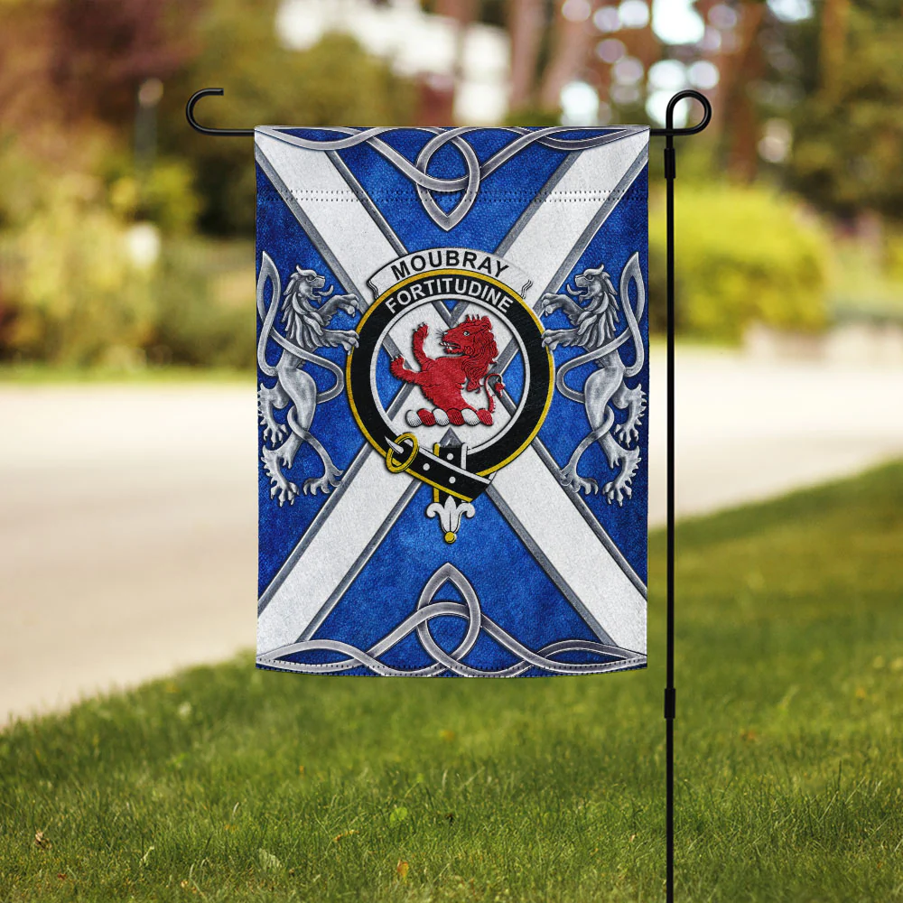 Scottish Moubray Clan Badge Garden Flag Silver Rampant Lion Emblem - Image 3