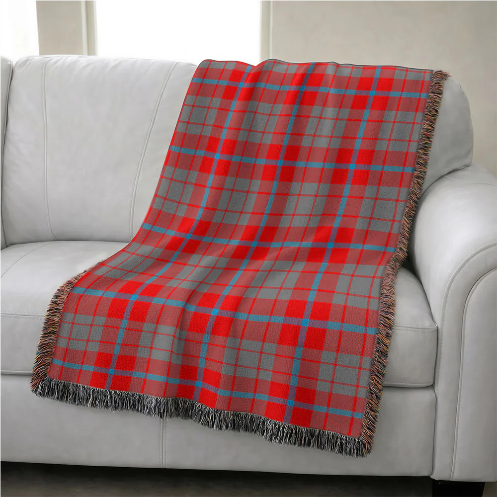 Scottish Moubray Clan Badge Tartan Woven Blanket - Image 4