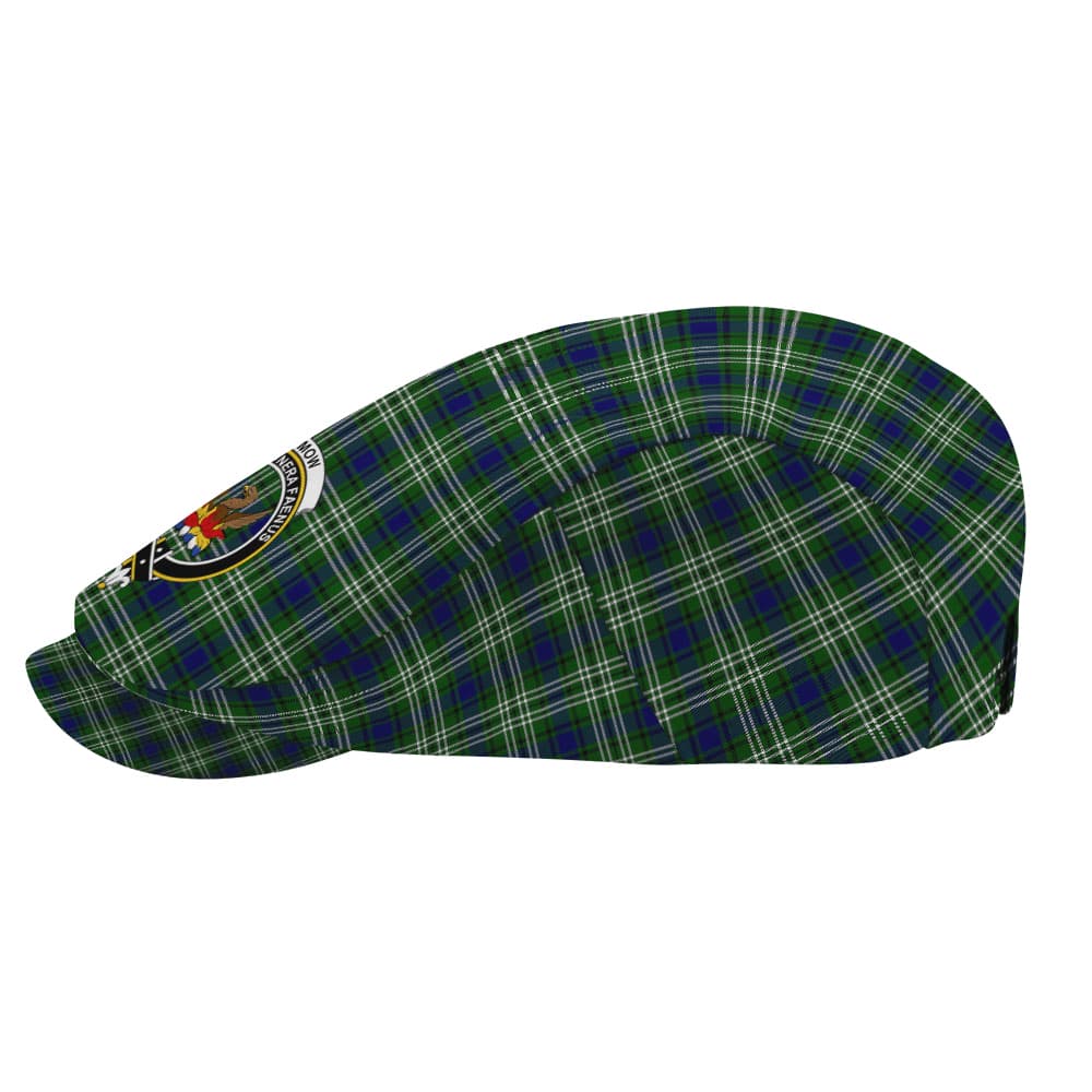 Scottish Mow Clan Badge Tartan Flat Cap - Image 3