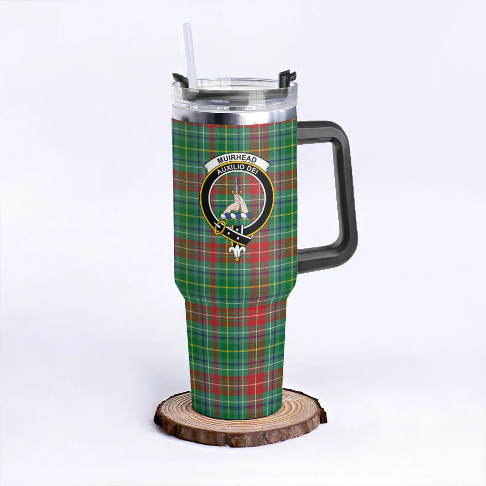 Scottish Muirhead Clan Badge Tartan 40oz Tumbler - Image 3