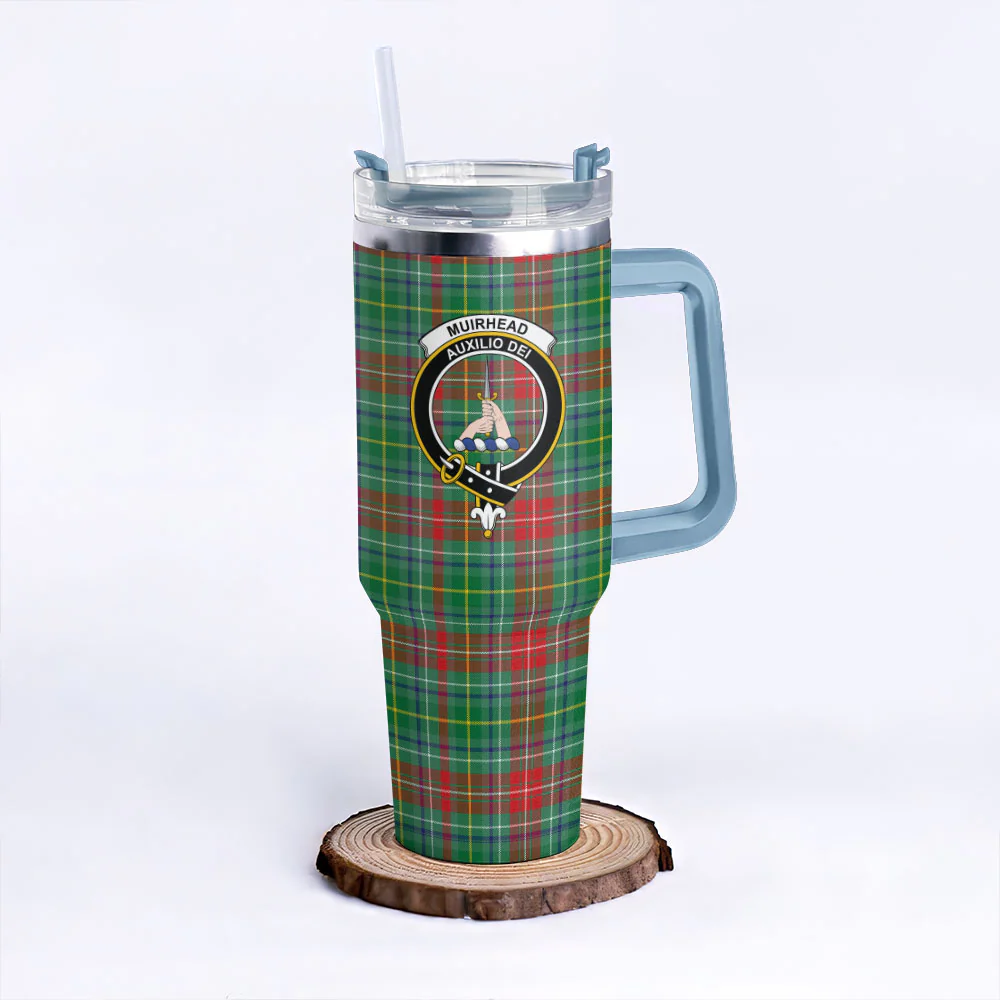 Scottish Muirhead Clan Badge Tartan 40oz Tumbler - Image 5