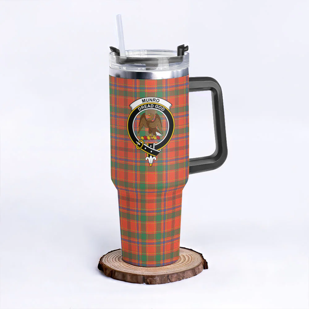 Scottish Munro Ancient Clan Badge Tartan 40oz Tumbler - Image 3