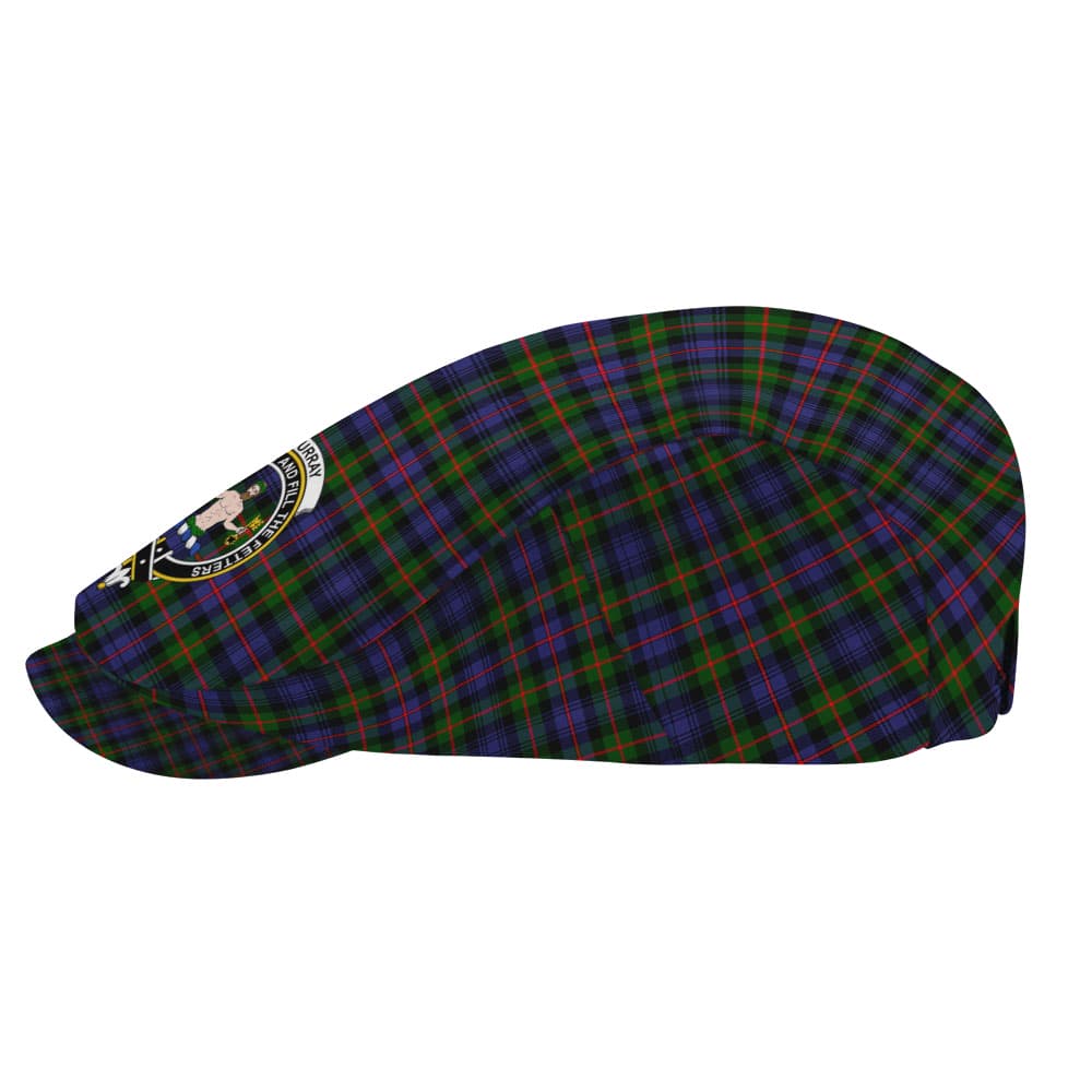 Scottish Murray (of Atholl) Clan Badge Tartan Flat Cap - Image 3