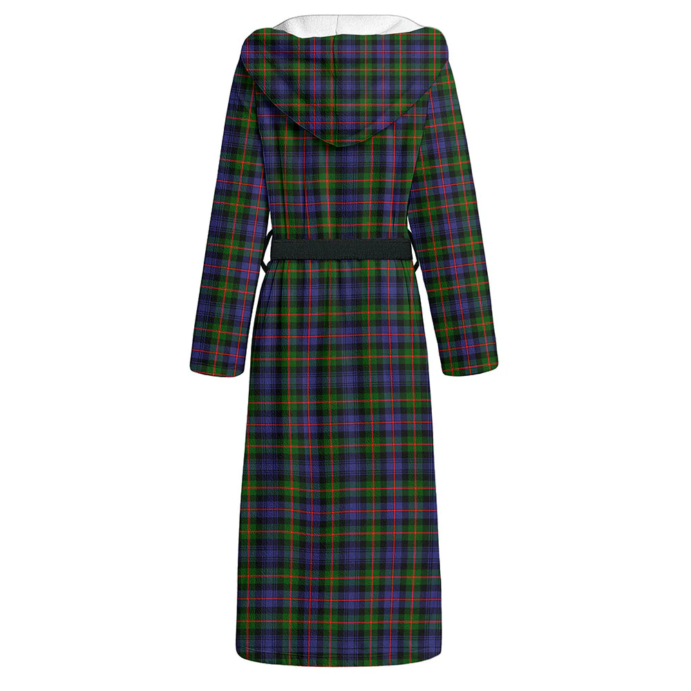 Scottish Murray of Atholl Modern Clan Badge Tartan Flannel Hooded Bathrobe - Image 2