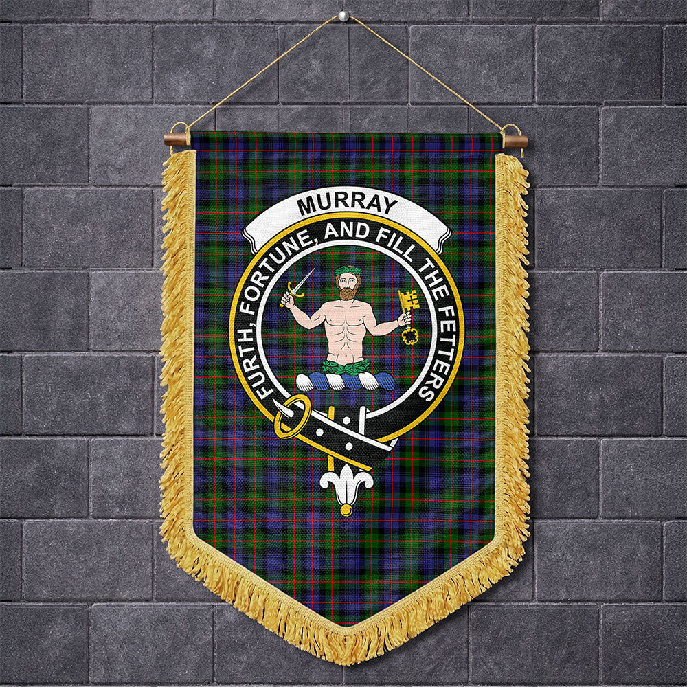 Scottish Murray of Atholl Modern Clan Badge Tartan Wall Hanging Banner