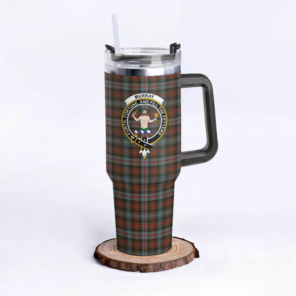 Scottish Murray of Atholl Weathered Clan Badge Tartan 40oz Tumbler - Image 3