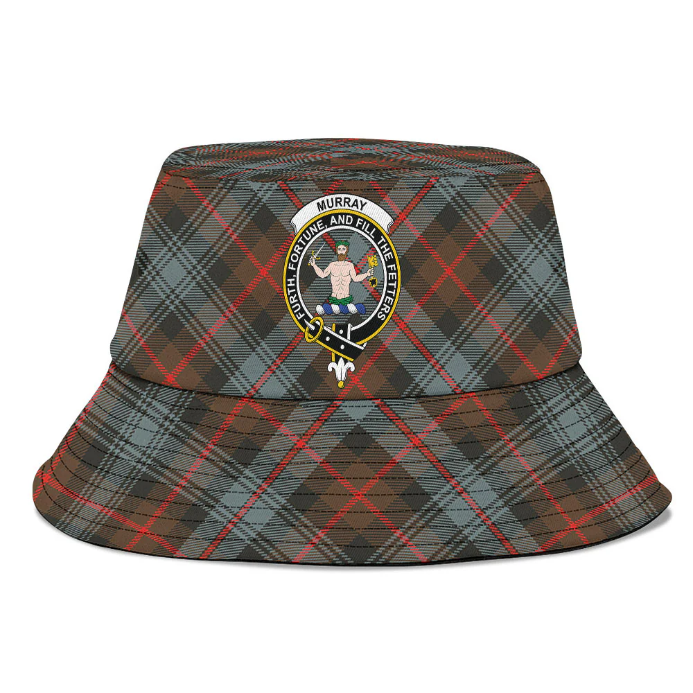 Scottish Murray of Atholl Weathered Clan Badge Tartan Bucket Hat - Image 2