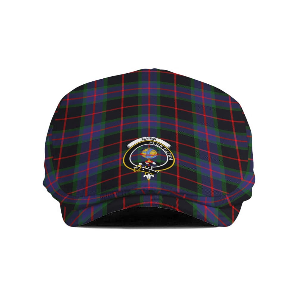 Scottish Nairn Clan Badge Tartan Flat Cap