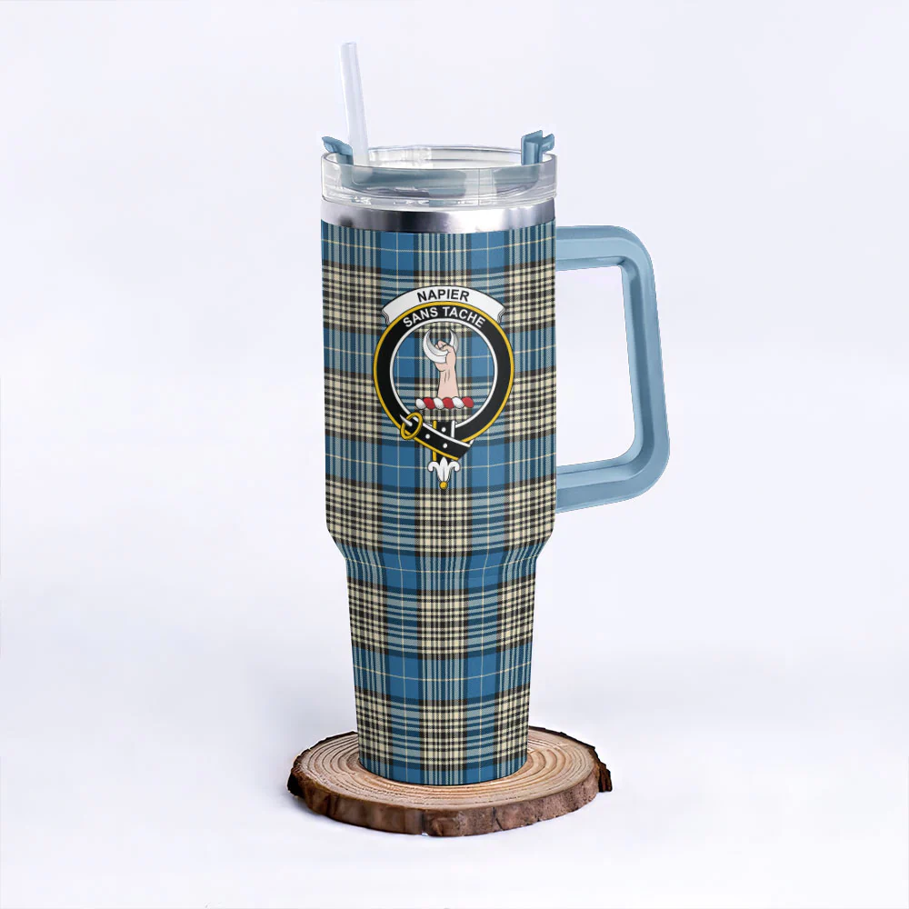 Scottish Napier Ancient Clan Badge Tartan 40oz Tumbler - Image 5