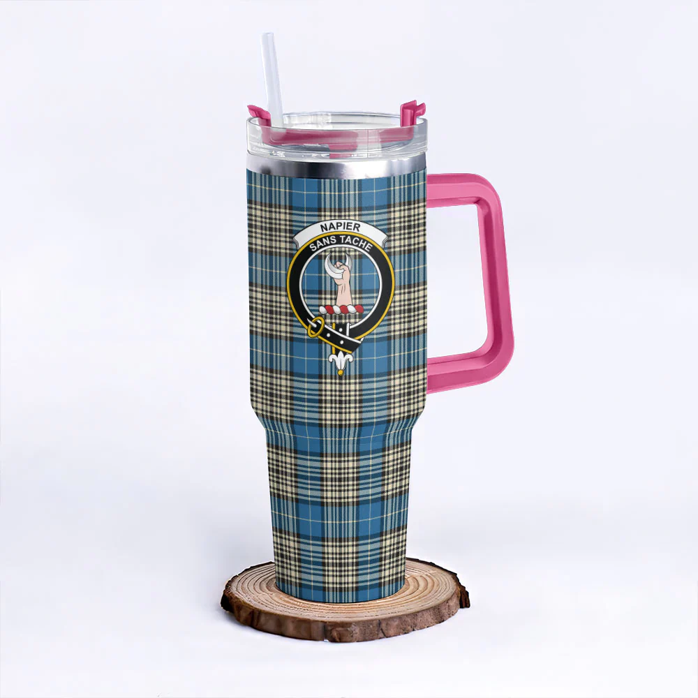 Scottish Napier Ancient Clan Badge Tartan 40oz Tumbler - Image 7